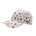 Peanut Butter Jelly Timed OG Hat, white with PB&J sandwich print - side view