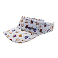 Peanut Butter Jelly Timed Visor, white with PB&J sandwich print - side view