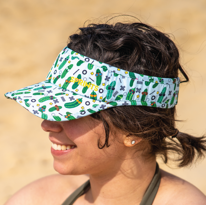 Pickle Peeps Visor product photo showing moisture-wicking mesh fabric