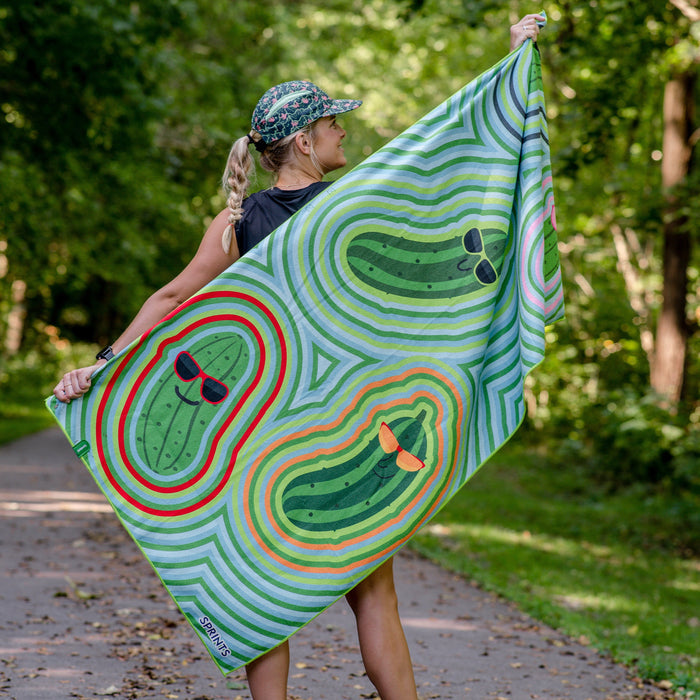 Close-up of the Pickle Power Car Seat Cover Towel
