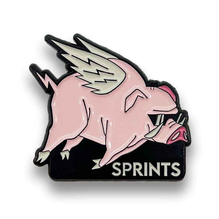 Pig City Enamel Pin - front view