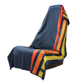Racing Stripes Car Seat Cover Towel with Snaps - flat lay