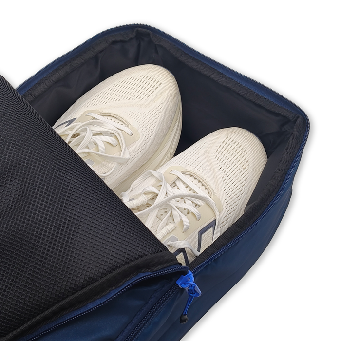 Close-up of the interior of the Racing Stripes Shoe Bag