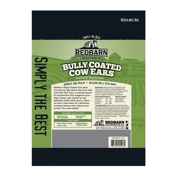 Redbarn Bully Coated Cow Ears