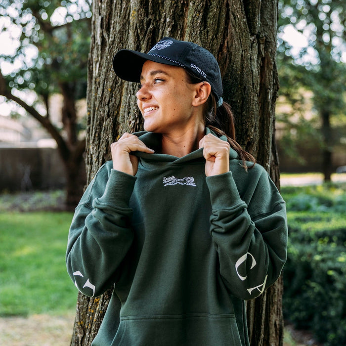 Run Club Oversized Hoodie - Can I Pet That Dog - Green