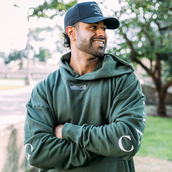 Run Club Oversized Hoodie - Can I Pet That Dog - Green