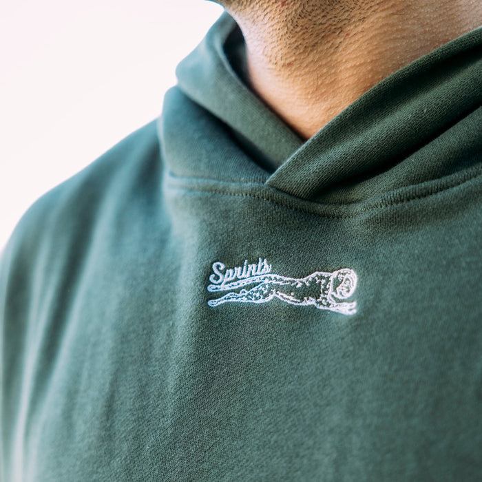 Run Club Oversized Hoodie - Can I Pet That Dog - Green
