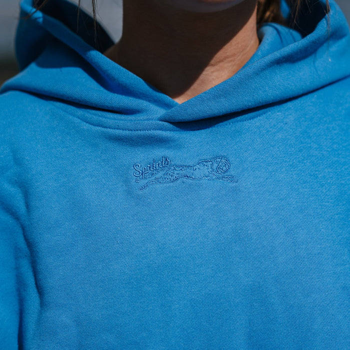 Run Club Oversized Hoodie - Cheaper than Therapy - Blue