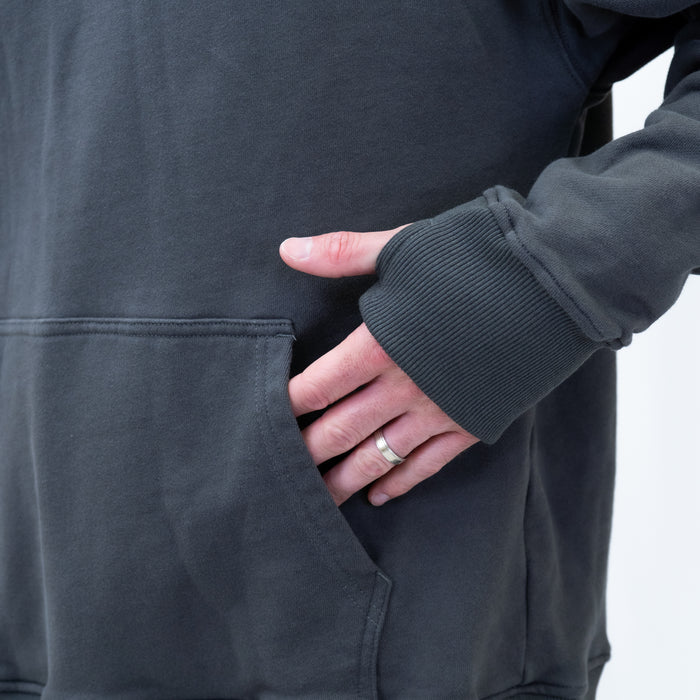 Run Club Oversized Hoodie - Hot Dads - Gray