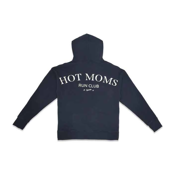 Run Club Oversized Hoodie in Hot Moms Navy - back view