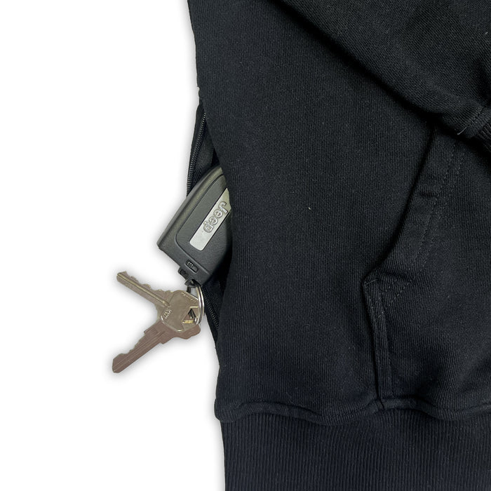 Run Club Oversized Hoodie - Running Late - Black