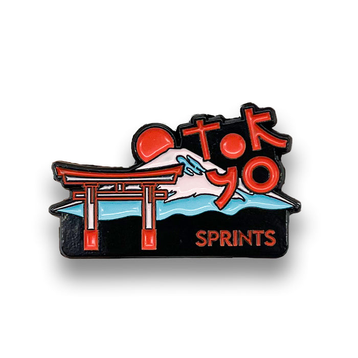 Run Tokyo Enamel Pin - front view