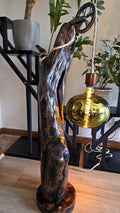 Rustic Pulley Floor Lamp – Golden Glow