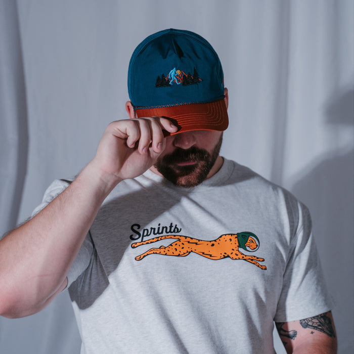 Runner wearing the Sasquatch EZ Rope Snapback Hat