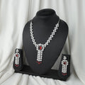 Scarlet Elegance Red Stone Necklace – Elegant Jewelry for Pageants and Events