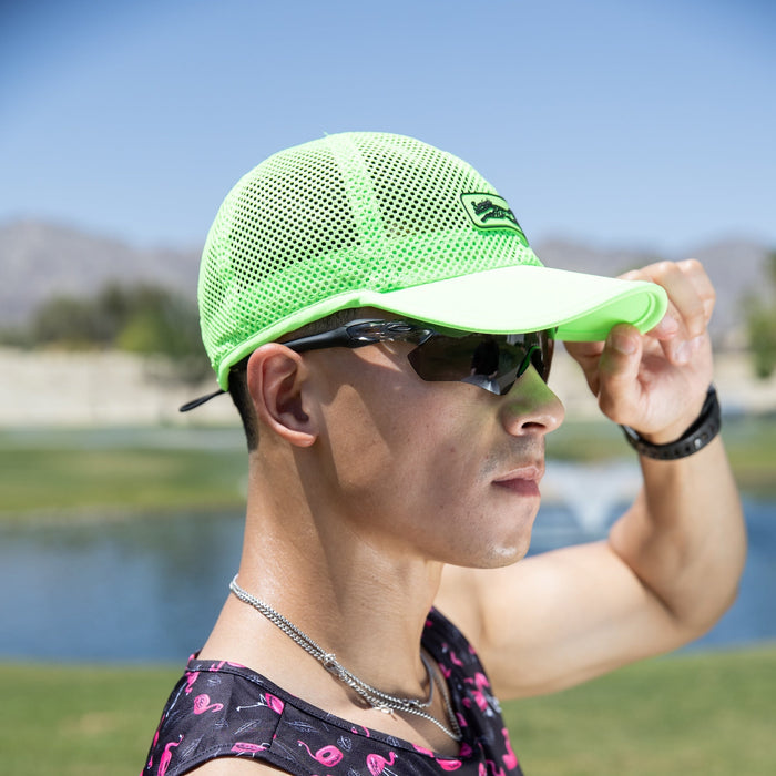 Person wearing the Seen Green M6SH Hat