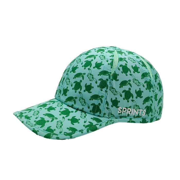 Shelly's Reef Run Sea Turtle OG Hat with colorful reef print, side view