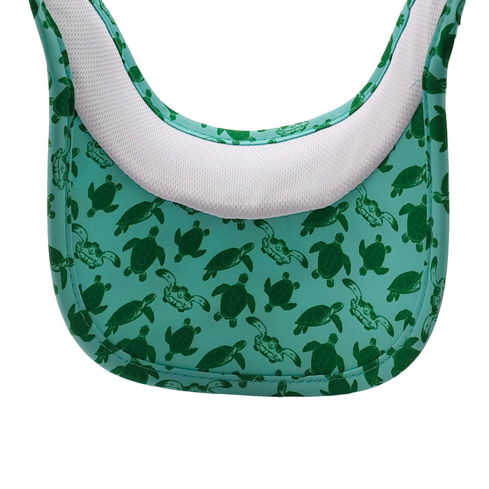 Close-up of the built-in sweatband on the Shelly's Reef Run Sea Turtle Visor