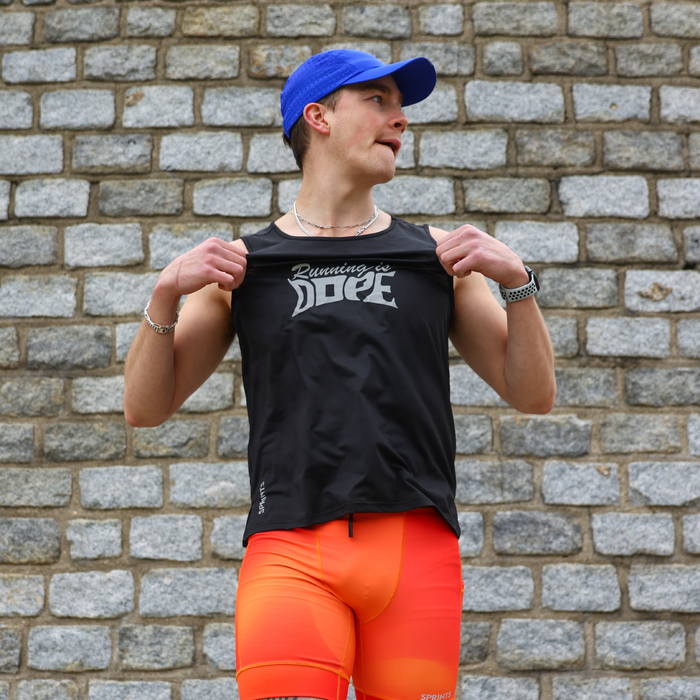 Close-up of the Shockwave Neon Blue Flash Reflective HyperG hat