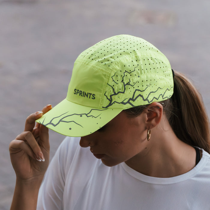 Person wearing the Shockwave Neon Yellow Flash Reflective HyperG hat