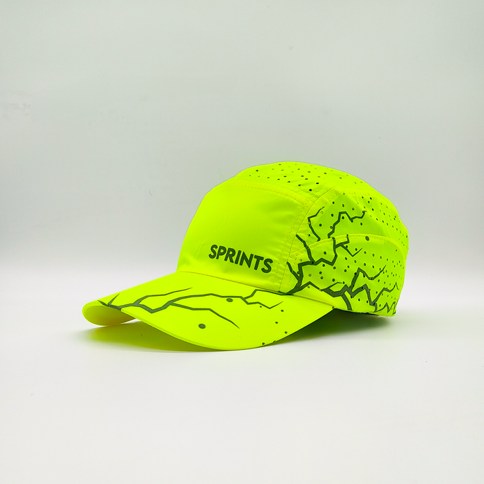 Close-up of the Shockwave Neon Yellow Flash Reflective HyperG hat