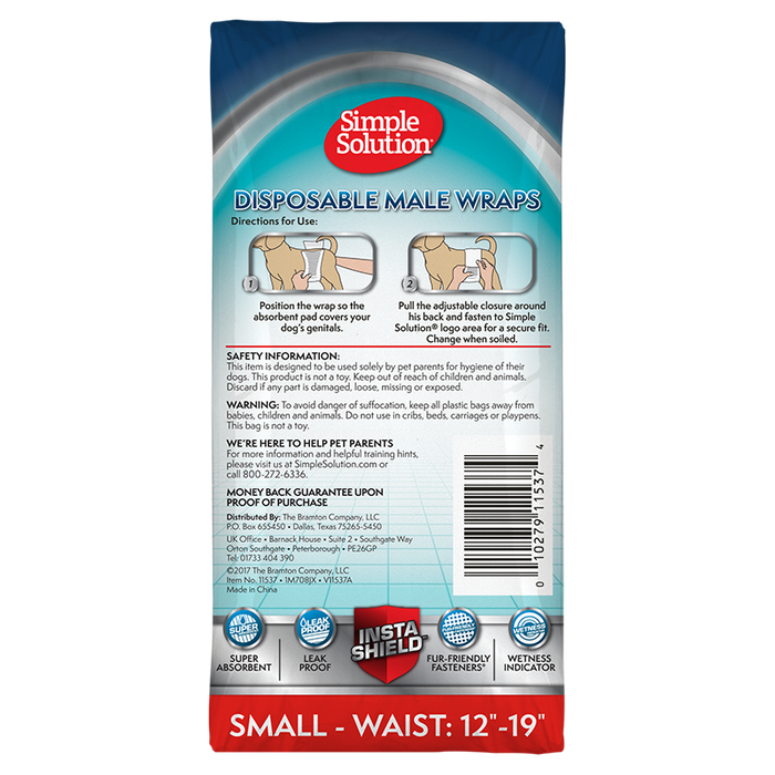Simple Solution Disposable Male Dog Wraps
