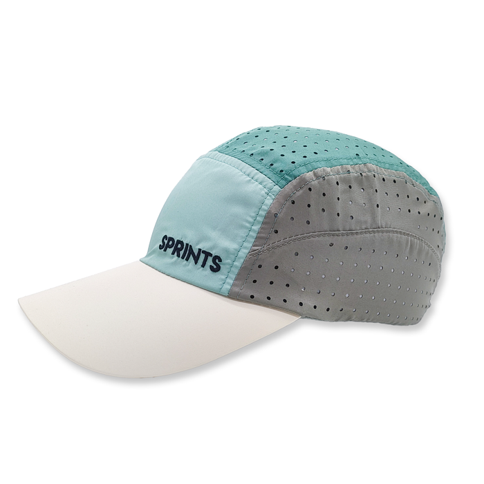 Skyline Fade HyperG Hat in washed blue and grey, side view