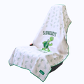 Slow Days Still Count Car Seat Cover Towel with turtle print