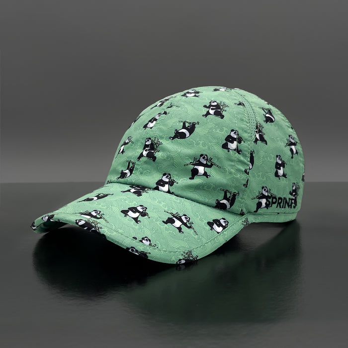 Close-up of the panda print on the Snack Attack Panda Dash OG Hat