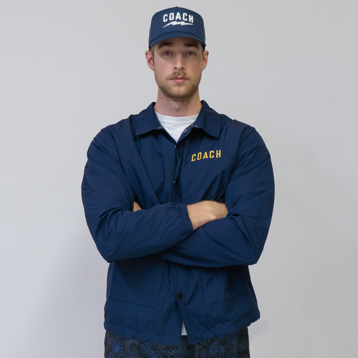 Man wearing the Sprints Coaches Jacket - front view