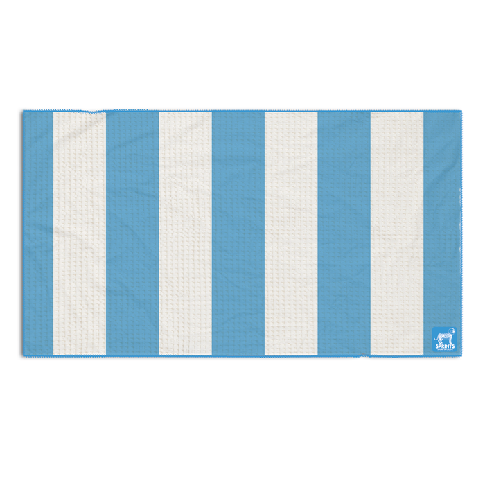 St. Tropez Jet Set Mini Towel, blue striped