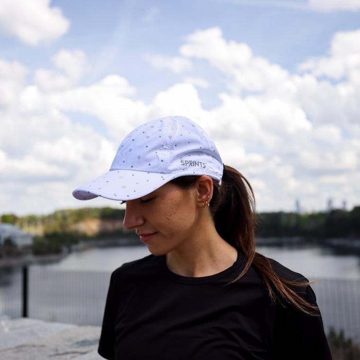 Woman wearing the Starline White OG Hat - side view