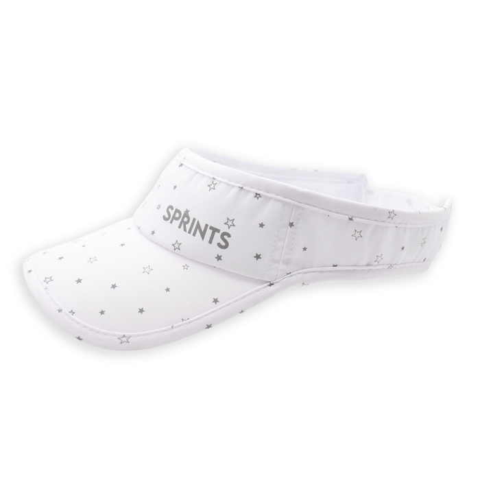 Starline White Visor, white with star pattern - front view