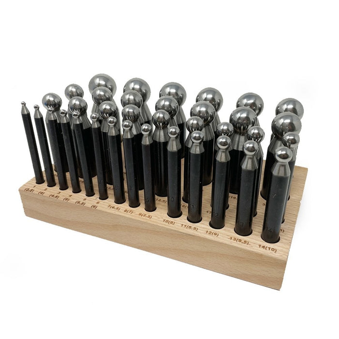 Steel Dapping Punch Set of 36 (3.5mm - 25.3mm)