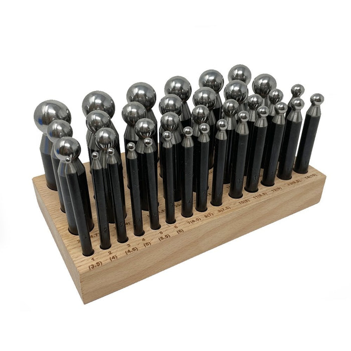 Steel Dapping Punch Set of 36 (3.5mm - 25.3mm)