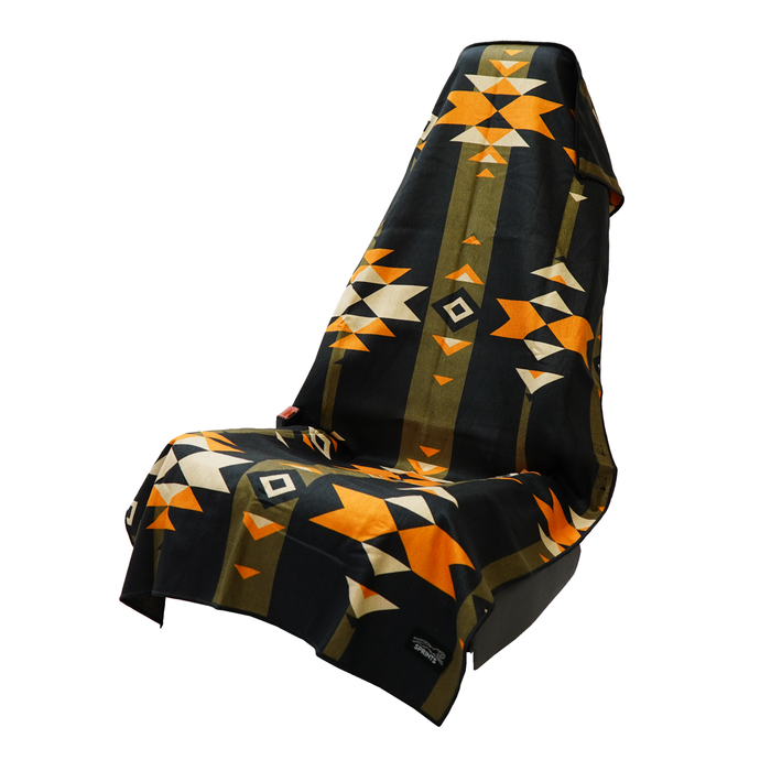 Steppes Frontier Car Seat Cover Towel with earthy pattern