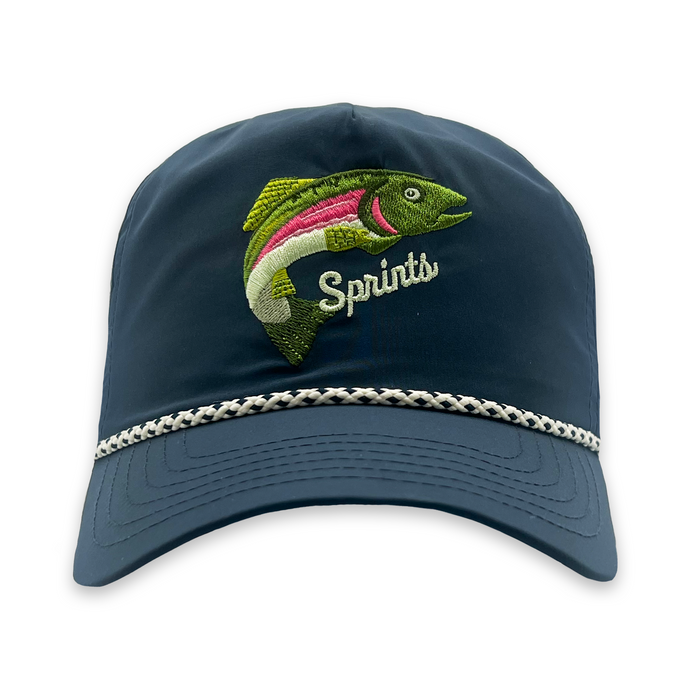 Streamline EZ Rope Snapback Hat with fish design, front view