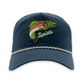 Streamline EZ Rope Snapback Hat with fish design, front view