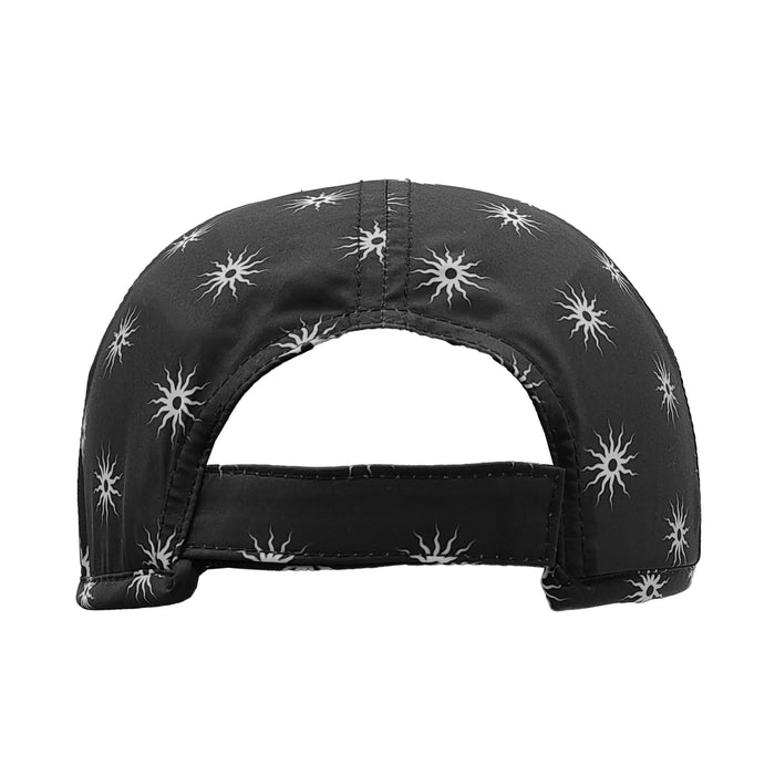 Back view of the Sunburst Black OG Hat showing the adjustable closure