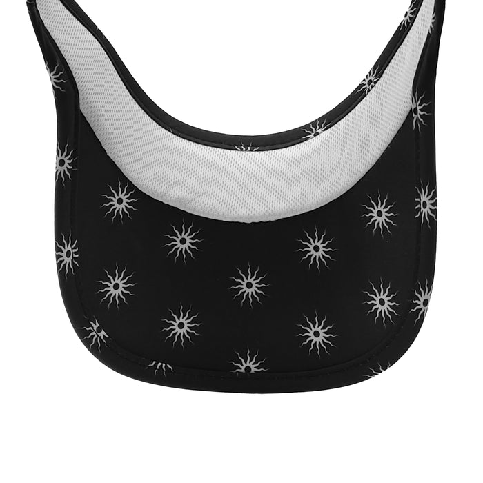 Close-up of the built-in sweatband on the Sunburst Black Visor