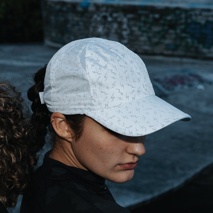 Close-up of the Supercell Flash Reflective OG hat