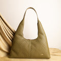 Terra Verde: Earth-Toned Green Shoulder Bag – Elegant Jewelry for Pageants and Events