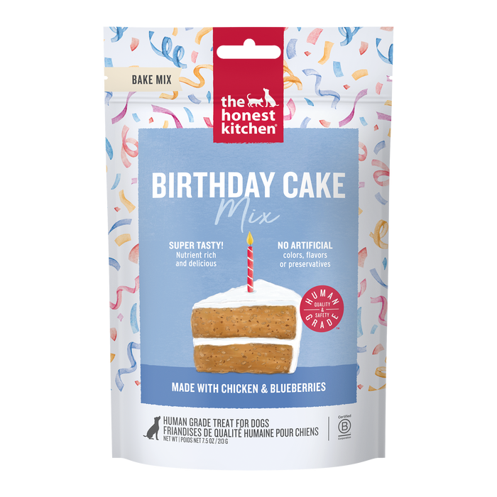 The Honest Kitchen Birthday Cake Mix made with Chicken & Blueberries Dog Treats