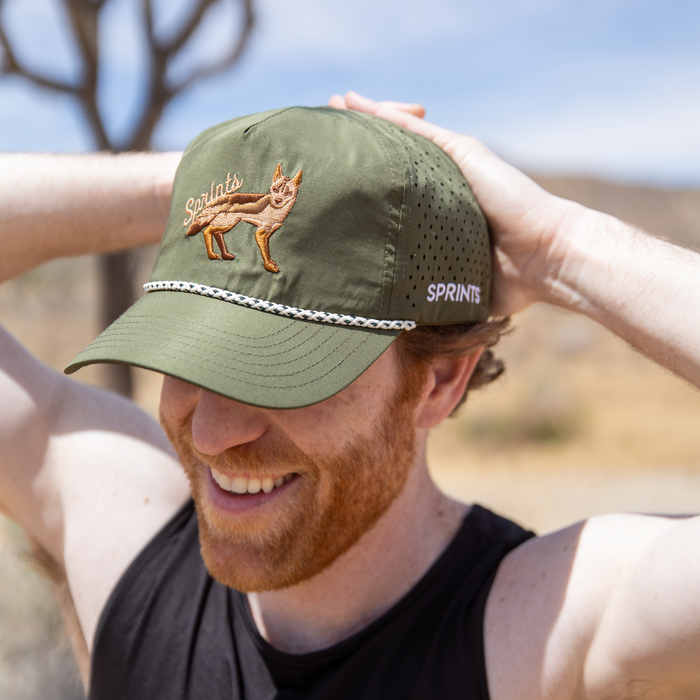 The Howler EZ Rope Snapback Hat with coyote graphic - front view