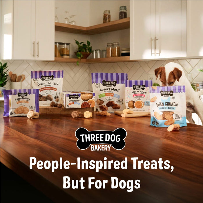 Three Dog Bakery Lick’n Crunch!® Golden & Vanilla Flavors Dog Treats