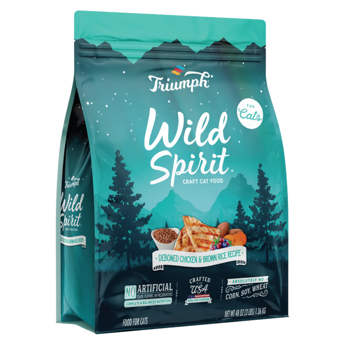Triumph Wild Spirit Chicken & Brown Rice Recipe Cat Food 3 lbs