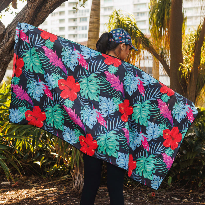 Close-up of the Tropic Touchdown Car Seat Cover Towel
