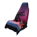 Tropic Twilight Car Seat Cover Towel with Snaps - flat lay