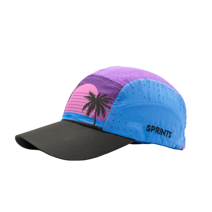 Tropic Twilight HyperG Hat with sunset-inspired blue and pink gradient print