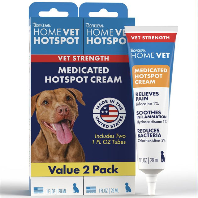 TropiClean HomeVet Hot Spot Cream for Dogs